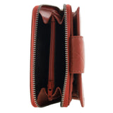 Pierre Cardin Quilted Leather Zip-Around Bi-Fold Wallet - Tobasco Red (RFID Protection)