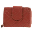 Pierre Cardin Quilted Leather Zip-Around Bi-Fold Wallet - Tobasco Red (RFID Protection)
