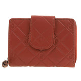Pierre Cardin Quilted Leather Zip-Around Bi-Fold Wallet - Tobasco Red (RFID Protection)