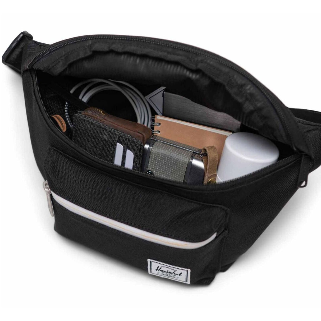 Herschel Pop Quiz Hip Pack Bum Waist Bag in Black