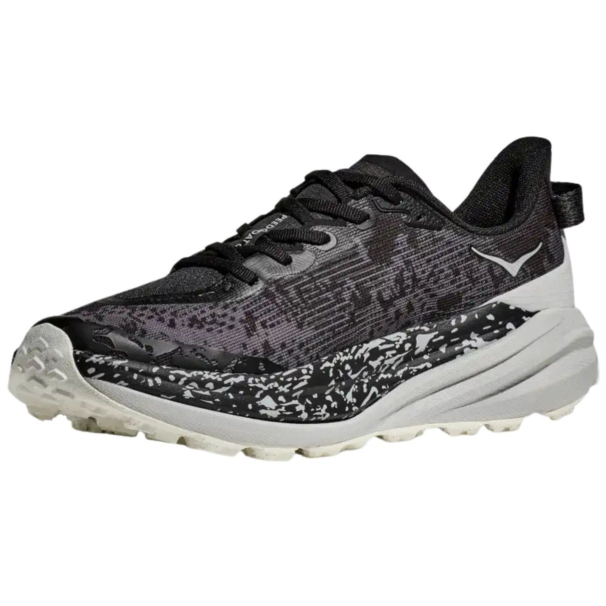Hoka Speedgoat 6 Men’s Trail Running Shoes Vibram Megagrip CMEVA in Black/Stardust