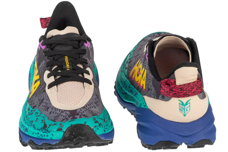 Hoka Speedgoat 6 Women’s Trail Running Shoes Vibram CMEVA in Oatmeal/Mountain Iris