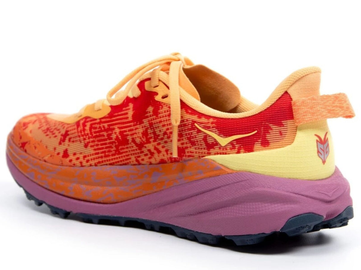 HOKA Womens Speedgoat 6 Trail Running Shoes Sherbert/Beetroot - Size 10