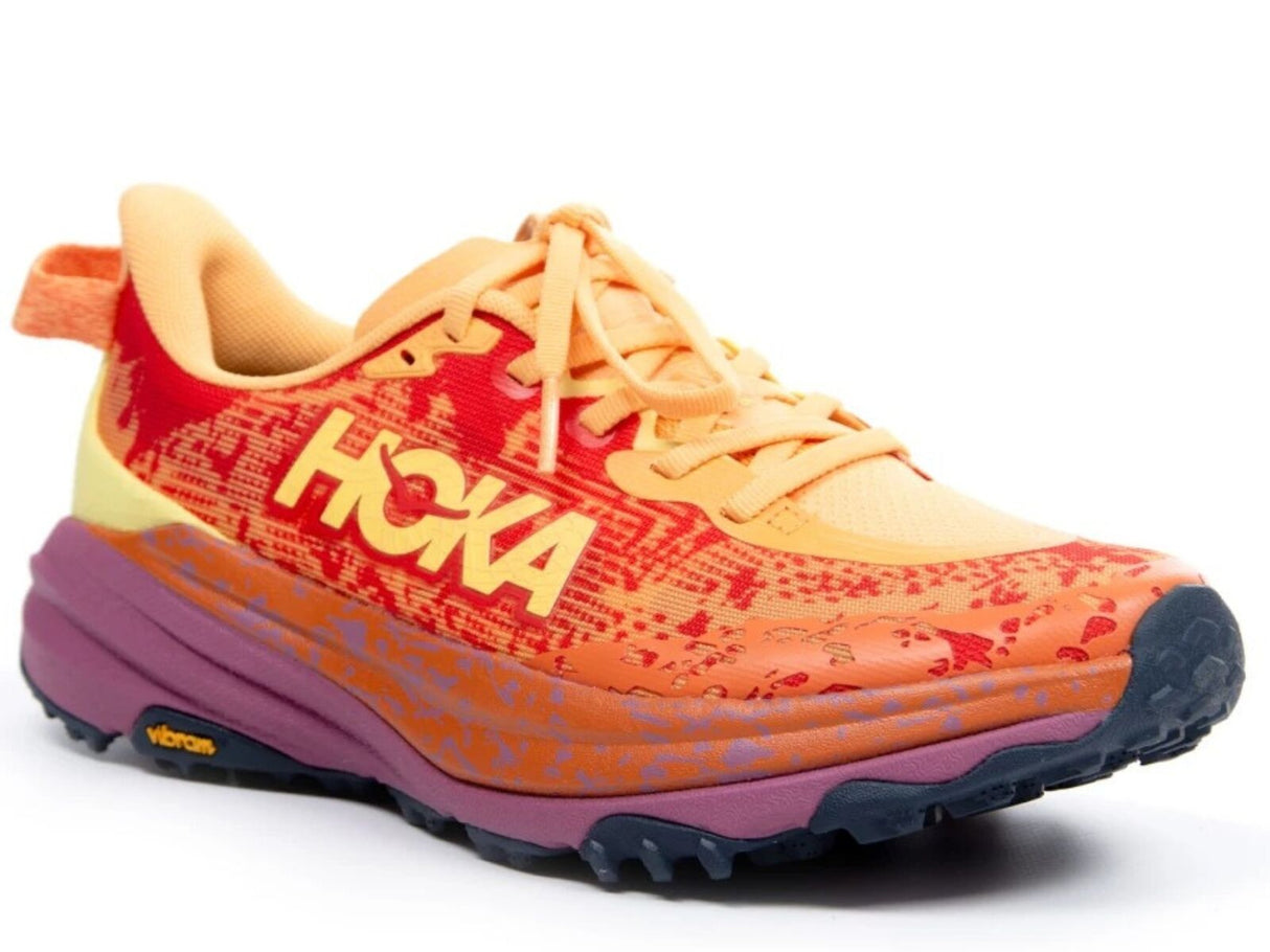 HOKA Womens Speedgoat 6 Trail Running Shoes Sherbert/Beetroot - Size 10