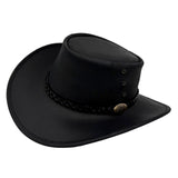 Jacaru 1153 Magpie Bovine Leather Hat - Water Resistant & UPF 50+ (Made in Australia)