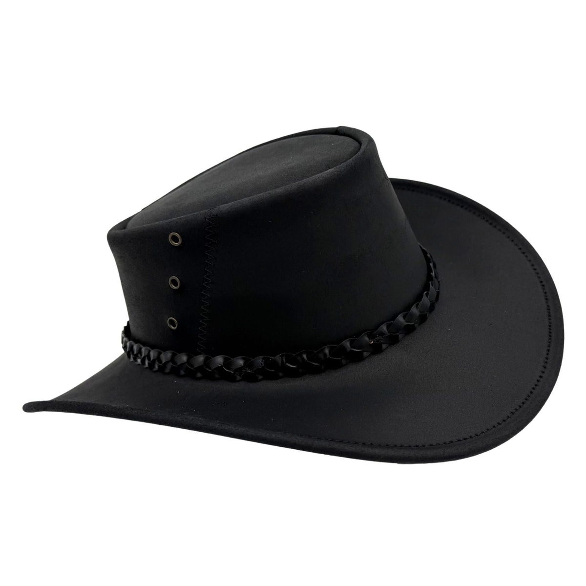Jacaru 1153 Magpie Bovine Leather Hat - Water Resistant & UPF 50+ (Made in Australia)