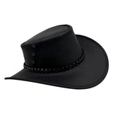 Jacaru 1153 Magpie Bovine Leather Hat - Water Resistant & UPF 50+ (Made in Australia)