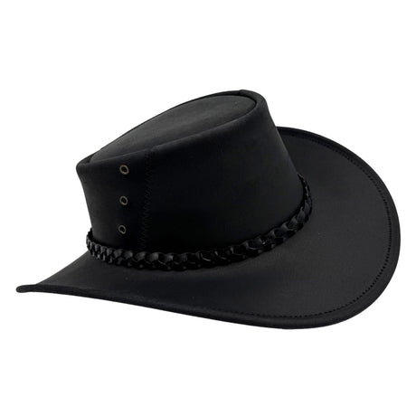 Jacaru 1153 Magpie Bovine Leather Hat - Water Resistant & UPF 50+ (Made in Australia)