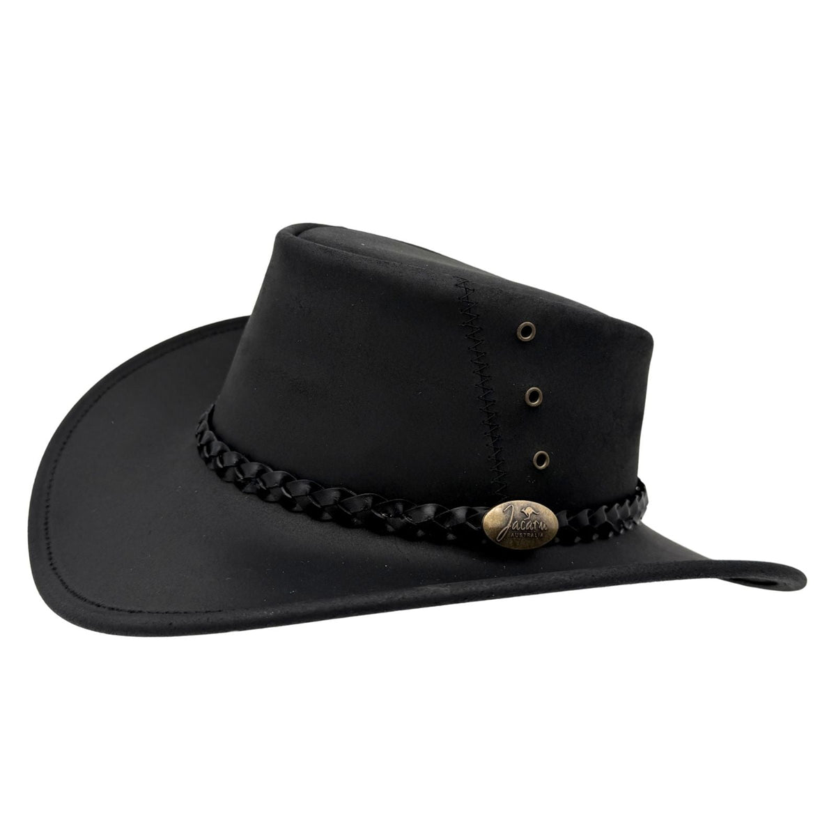 Jacaru 1153 Magpie Bovine Leather Hat - Water Resistant & UPF 50+ (Made in Australia)