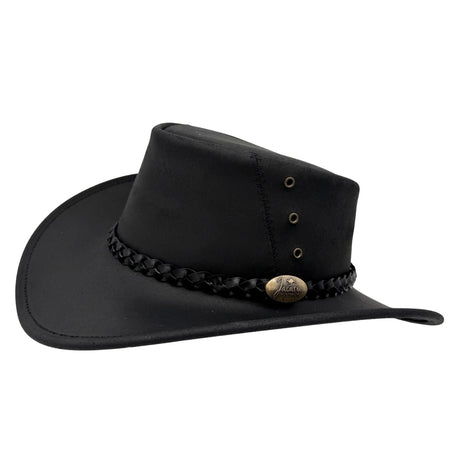 Jacaru 1153 Magpie Bovine Leather Hat - Water Resistant & UPF 50+ (Made in Australia)