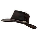 Jacaru 1153 Magpie Bovine Leather Hat - Water Resistant & UPF 50+ (Made in Australia)