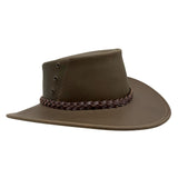 Jacaru 1153 Magpie Bovine Leather Hat - Water Resistant & UPF 50+ (Made in Australia)