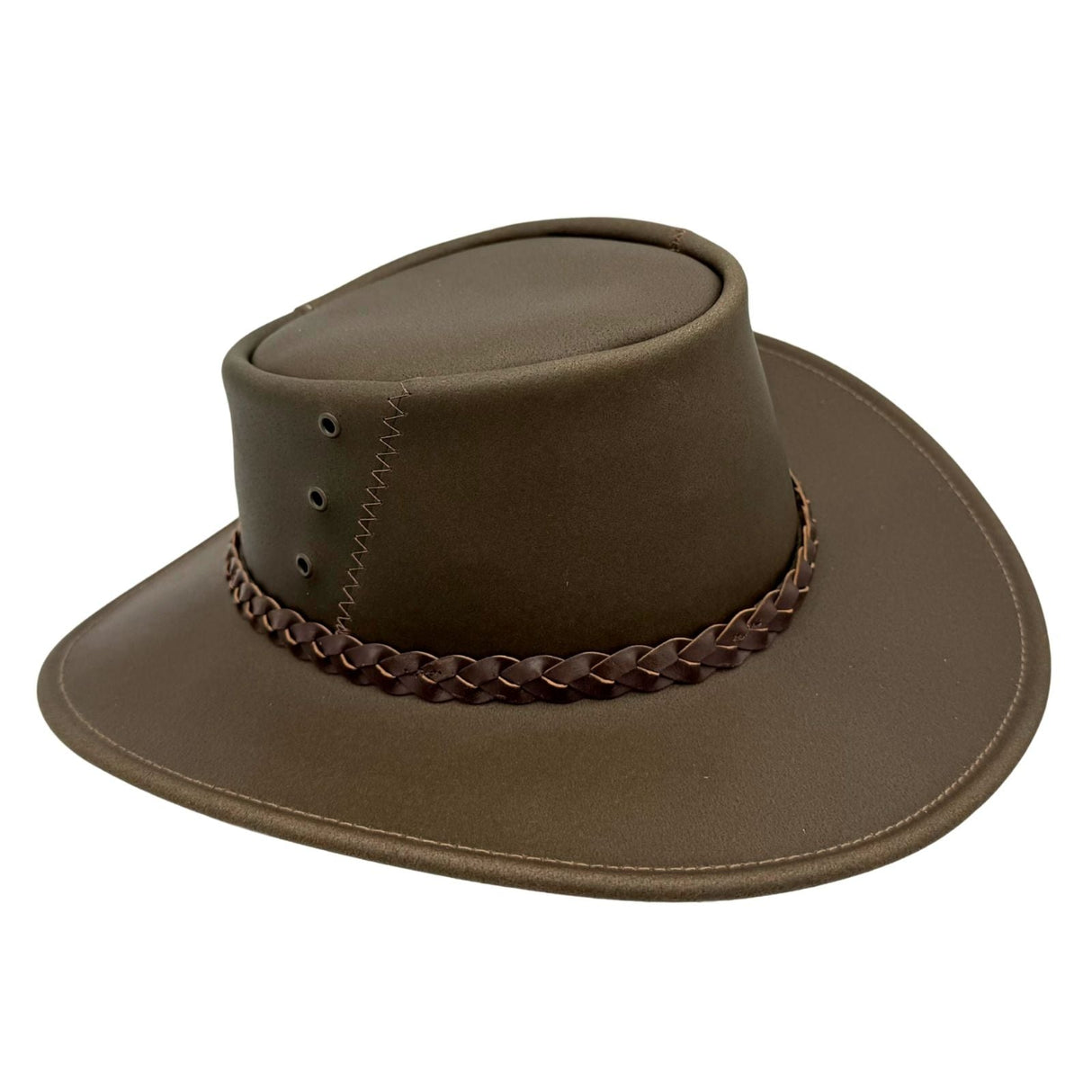 Jacaru 1153 Magpie Bovine Leather Hat - Water Resistant & UPF 50+ (Made in Australia)