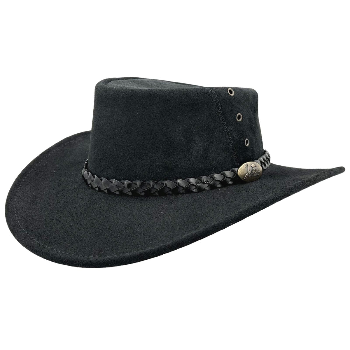 Jacaru 1154 Kookaburra Suede Leather Hat - Water Resistant & UPF 50+ (Made in Australia)