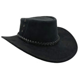 Jacaru 1154 Kookaburra Suede Leather Hat - Water Resistant & UPF 50+ (Made in Australia)