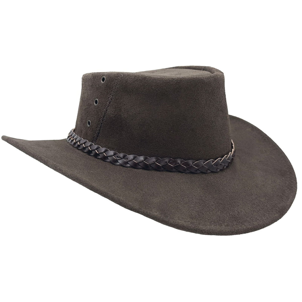 Jacaru 1154 Kookaburra Suede Leather Hat - Water Resistant & UPF 50+ (Made in Australia)