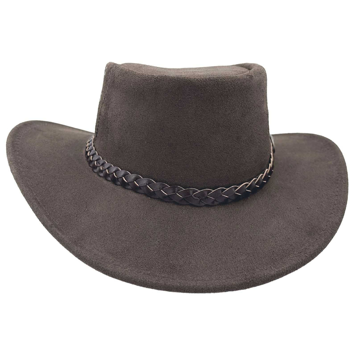 Jacaru 1154 Kookaburra Suede Leather Hat - Water Resistant & UPF 50+ (Made in Australia)