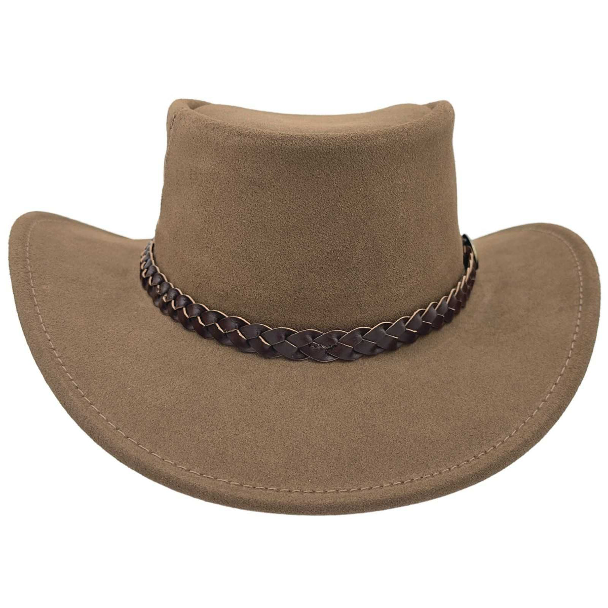 Jacaru 1154 Kookaburra Suede Leather Hat - Water Resistant & UPF 50+ (Made in Australia)