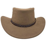 Jacaru 1154 Kookaburra Suede Leather Hat - Water Resistant & UPF 50+ (Made in Australia)