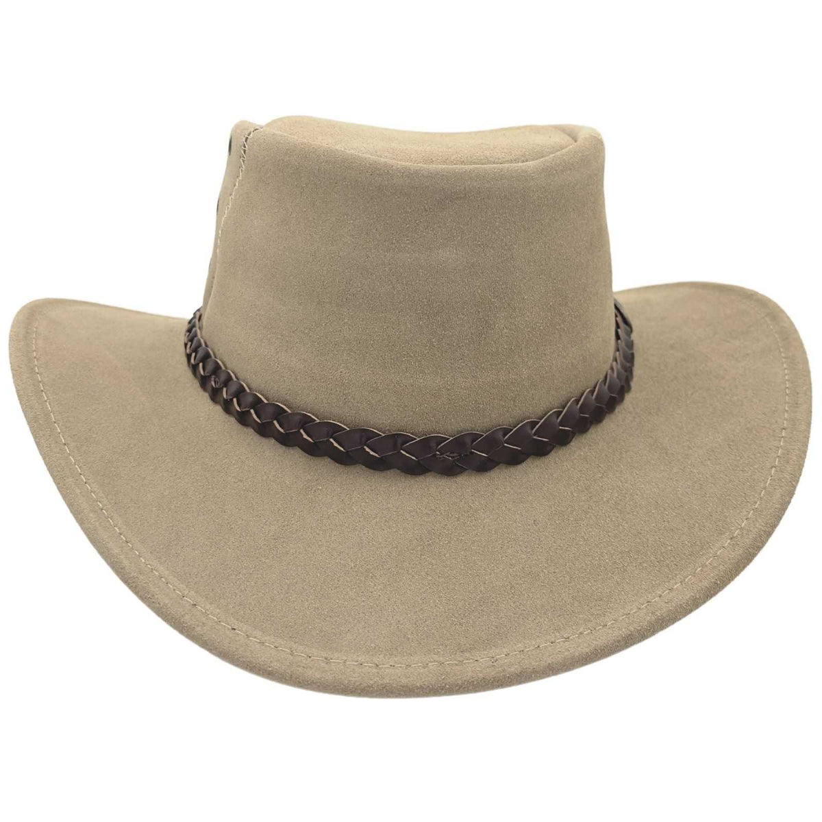 Jacaru 1154 Kookaburra Suede Leather Hat - Water Resistant & UPF 50+ (Made in Australia)