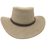 Jacaru 1154 Kookaburra Suede Leather Hat - Water Resistant & UPF 50+ (Made in Australia)