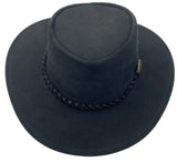 Jacaru 1154 Kookaburra Suede Leather Hat - Water Resistant & UPF 50+ (Made in Australia)