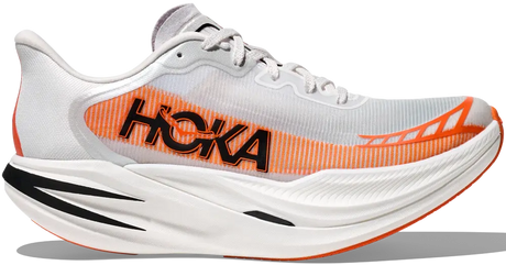 Hoka Cielo X1 2.0 Men’s Racing Shoes Dual Peba Foam Lightweight Carbon Plate in Frost/Lava
