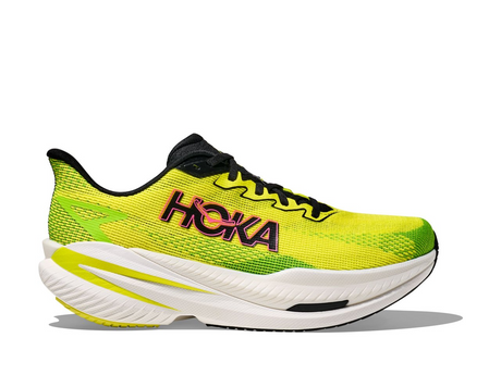 Hoka Mach X 3 Mens 2E Wide Running Shoes - Citrus/Neon Lime (Athletic Sneakers/Runners)