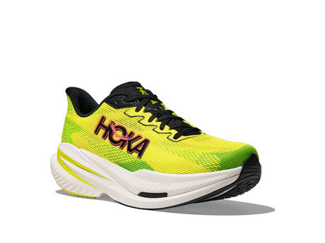 Hoka Mach X 3 Mens 2E Wide Running Shoes - Citrus/Neon Lime (Athletic Sneakers/Runners)