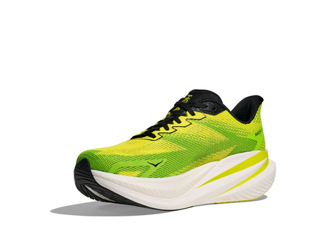 Hoka Mach X 3 Mens 2E Wide Running Shoes - Citrus/Neon Lime (Athletic Sneakers/Runners)