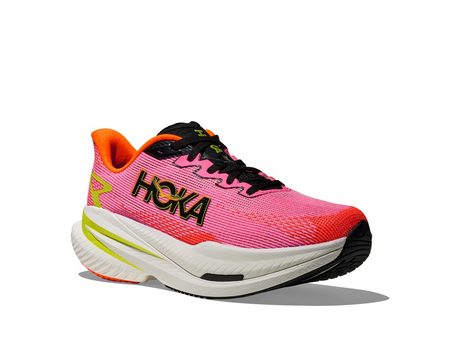 Hoka Mach X 3 Womens D Wide Running Shoes - Neon Rose/Tangerine (Athletic Sneakers/Runners)