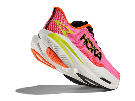Hoka Mach X 3 Womens D Wide Running Shoes - Neon Rose/Tangerine (Athletic Sneakers/Runners)