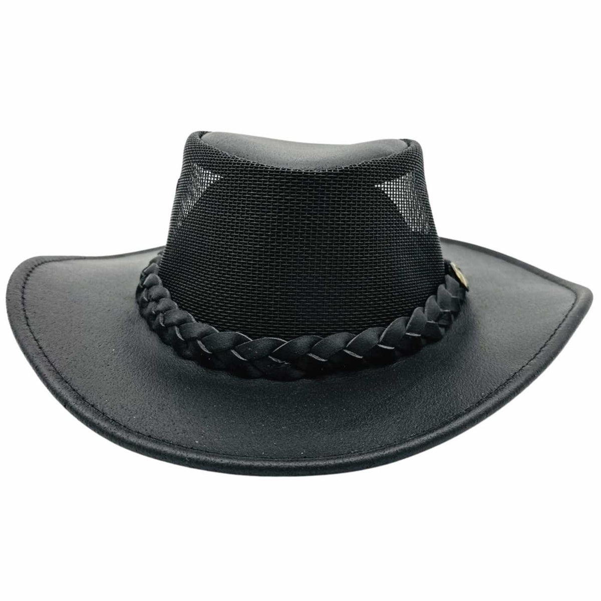 Jacaru 116 Dingo Koolaroo Leather Breeze Hat - Mesh Crown (Made in Australia)