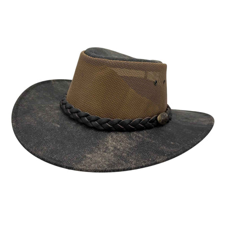 Jacaru 116 Dingo Koolaroo Leather Breeze Hat - Mesh Crown (Made in Australia)