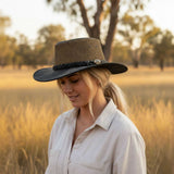 Jacaru 116 Dingo Koolaroo Leather Breeze Hat - Mesh Crown (Made in Australia)