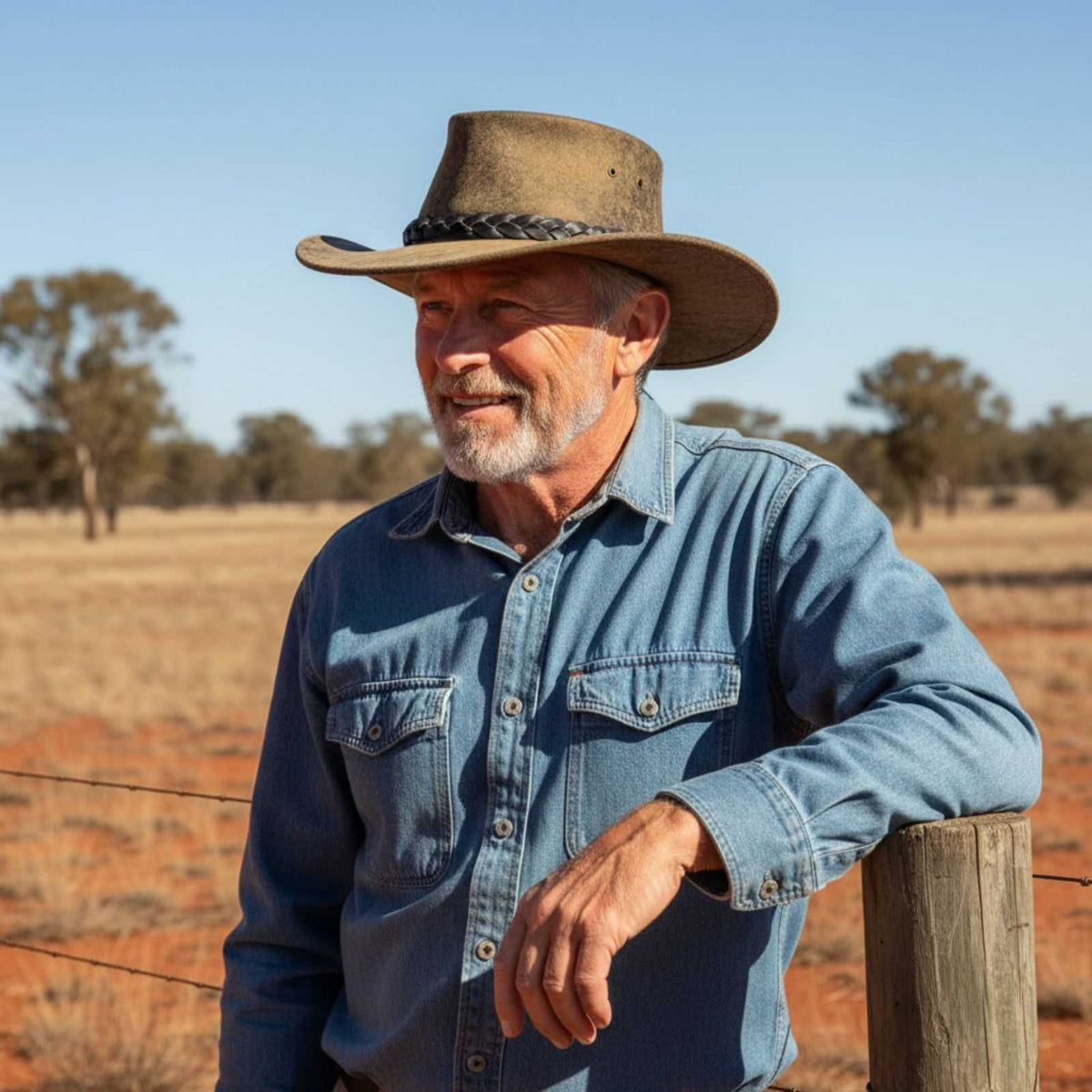 Jacaru 1172 Stonewash Squashy Kangaroo Leather Hat - Foldable & UPF 50+ (Made in Australia)