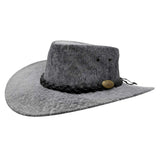 Jacaru 1172 Stonewash Squashy Kangaroo Leather Hat - Foldable & UPF 50+ (Made in Australia)