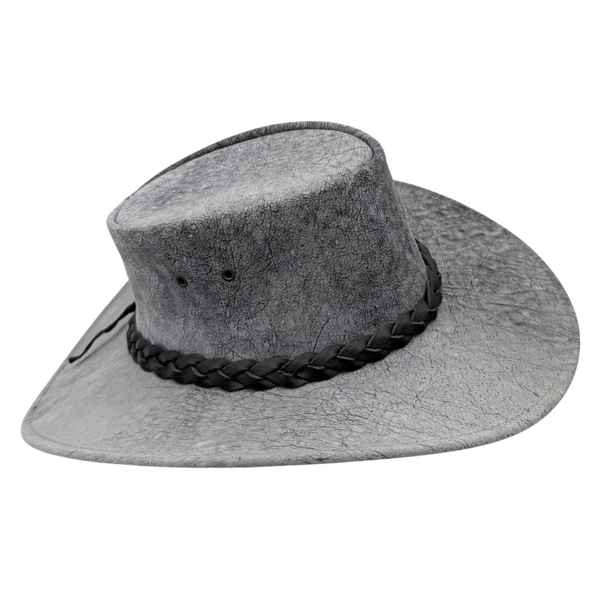 Jacaru 1172 Stonewash Squashy Kangaroo Leather Hat - Foldable & UPF 50+ (Made in Australia)