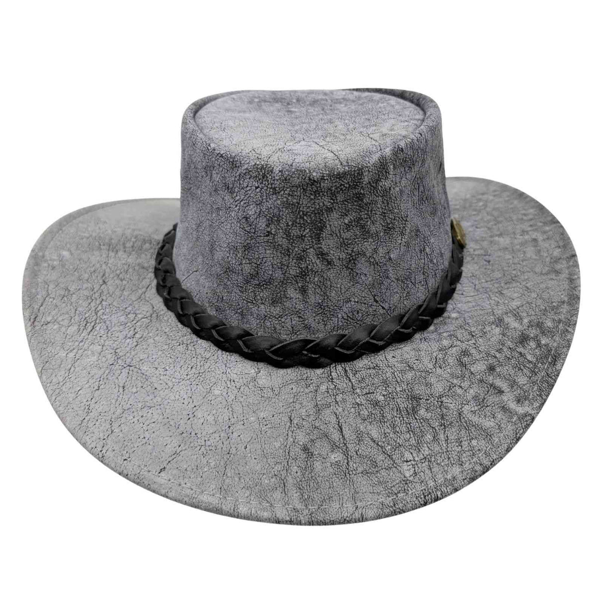 Jacaru 1172 Stonewash Squashy Kangaroo Leather Hat - Foldable & UPF 50+ (Made in Australia)