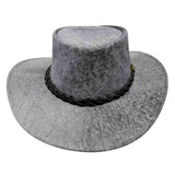 Jacaru 1172 Stonewash Squashy Kangaroo Leather Hat - Foldable & UPF 50+ (Made in Australia)