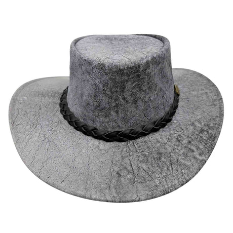 Jacaru 1172 Stonewash Squashy Kangaroo Leather Hat - Foldable & UPF 50+ (Made in Australia)