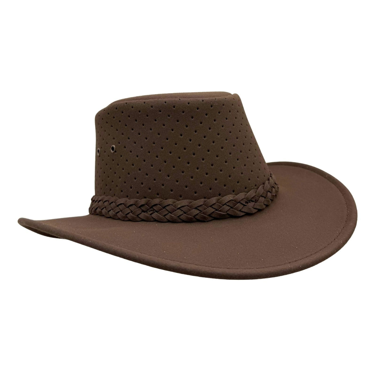 Jacaru 1181 Soaker Unisex Synthetic Suede Breeze Hat - Soakable Perforated Crown & UPF 50+ (Made in Australia)