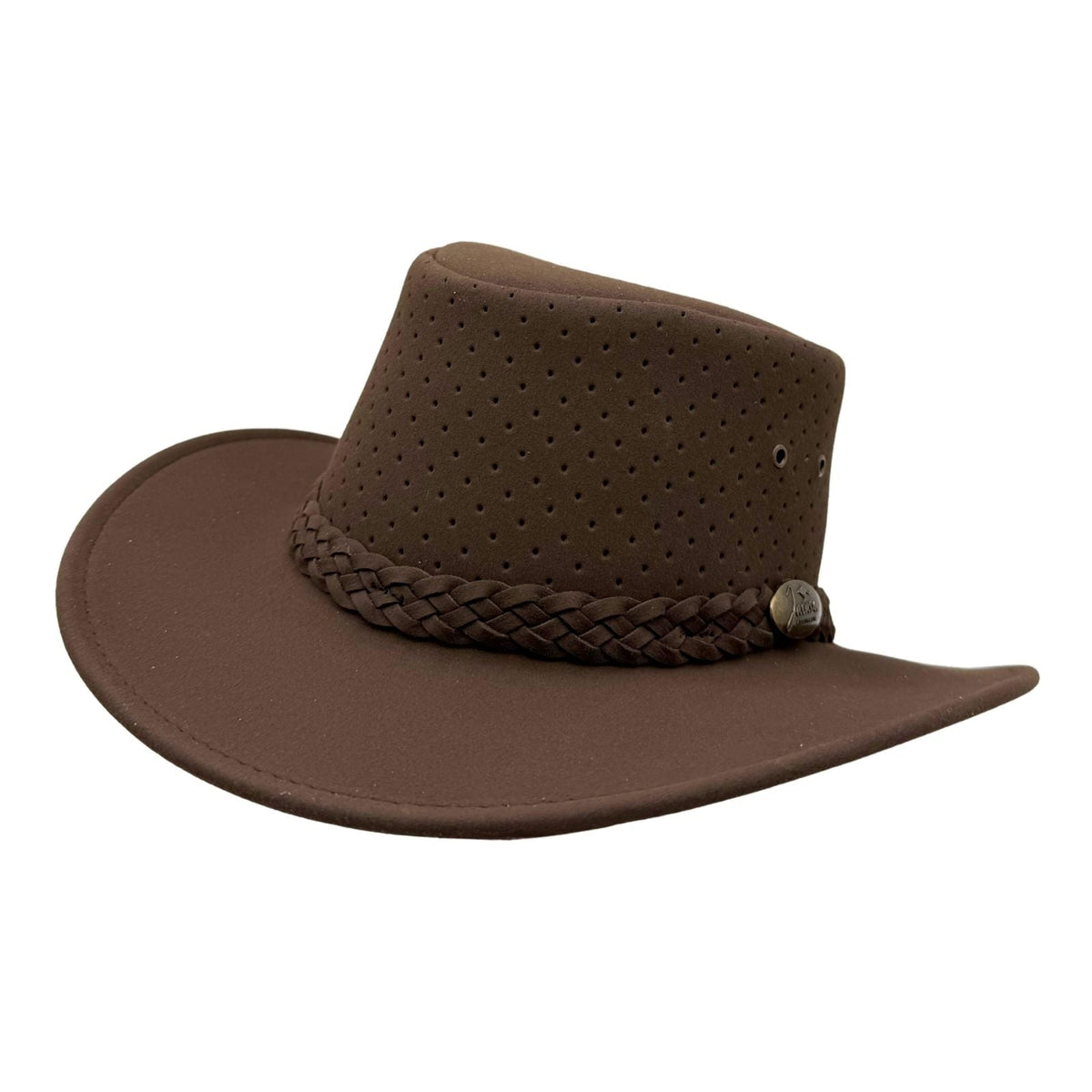 Jacaru 1181 Soaker Unisex Synthetic Suede Breeze Hat - Soakable Perforated Crown & UPF 50+ (Made in Australia)
