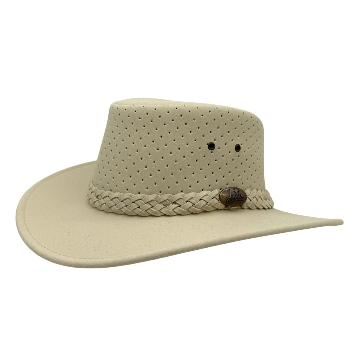 Jacaru 1181 Soaker Unisex Synthetic Suede Breeze Hat - Soakable Perforated Crown & UPF 50+ (Made in Australia)