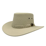 Jacaru 1181 Soaker Unisex Synthetic Suede Breeze Hat - Soakable Perforated Crown & UPF 50+ (Made in Australia)