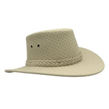 Jacaru 1181 Soaker Unisex Synthetic Suede Breeze Hat - Soakable Perforated Crown & UPF 50+ (Made in Australia)