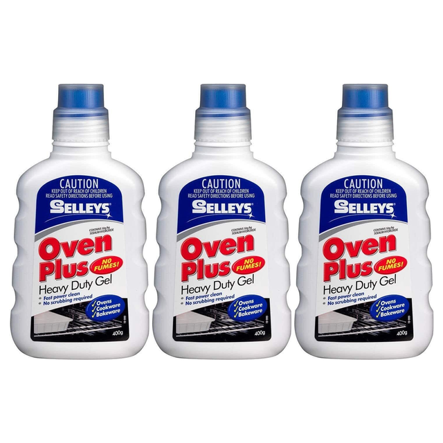 3x Selleys Oven Plus Heavy Duty Gel Cleaner Degreaser Pack - 400g