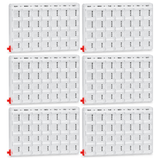6x 7-Day Weekly Pill Box Bulk Pack - Clear Medicine/Vitamin Tablet Storage Case Container