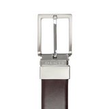 Dents Mens Heritage Reversible Full-Grain Leather Belt in Black/Burgundy