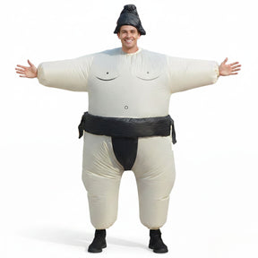 Adult Inflatable Sumo Wrestler Costume - Black (One Size Fancy Dress)